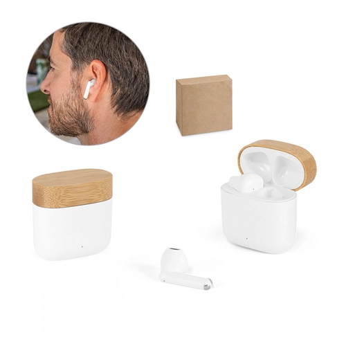 image du produit Ecouteurs sans fil avec 5h d'autonomie en ABS recyclé et bambou