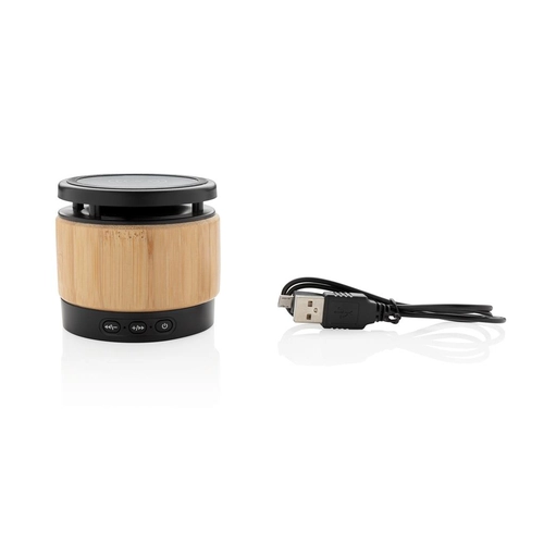 image du produit Enceinte Bluetooth 4.2 3W avec chargeur à induction en bambou