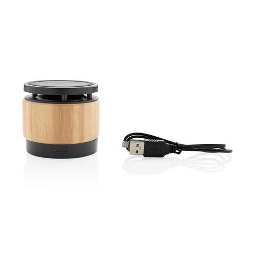 image du produit Enceinte Bluetooth 4.2 3W avec chargeur à induction en bambou