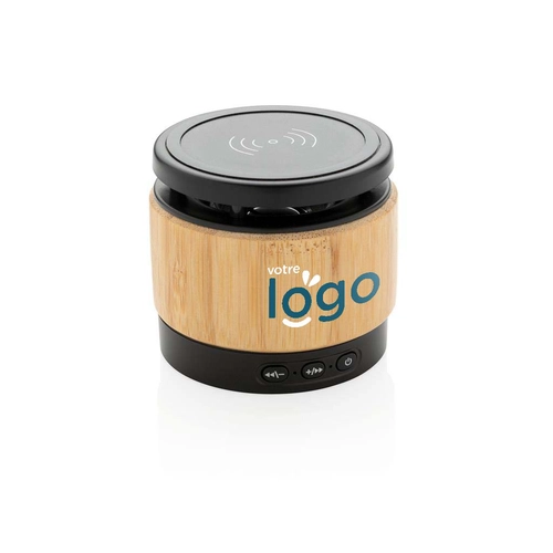 image du produit Enceinte Bluetooth 4.2 3W avec chargeur à induction en bambou