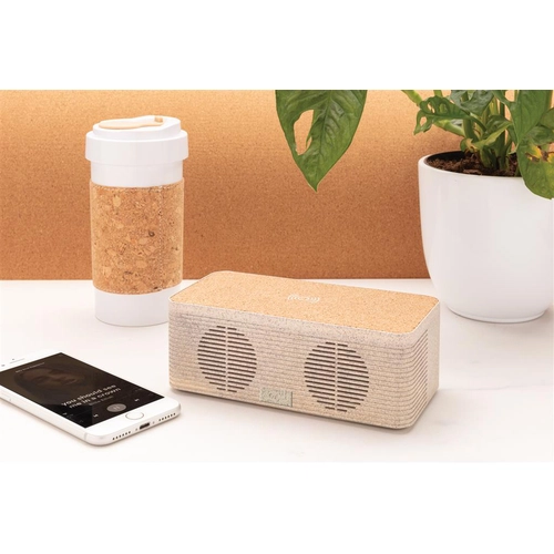 image du produit Enceinte Bluetooth 5.0 chargeur à induction en fibre de blé