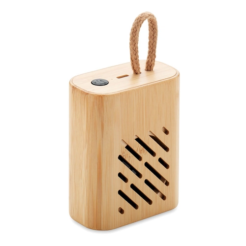 image du produit Enceinte bluetooth 5.0 en bambou avec témoin LED