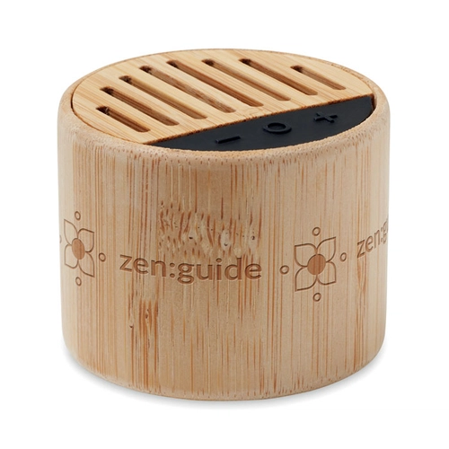 image du produit Enceinte bluetooth 5.3 en bambou avec témoin LED