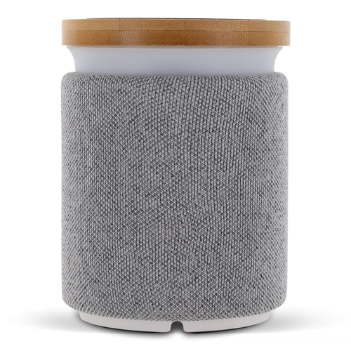 image du produit Enceinte bluetooth avec bambou et tissu - avec chargeur induction