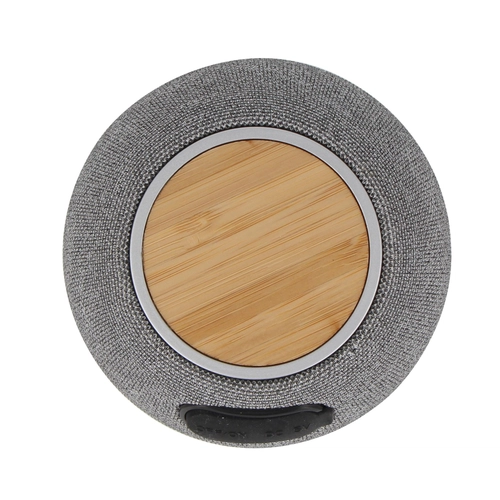 image du produit Enceinte bluetooth avec chargeur sans fil 15W - bambou et RPET