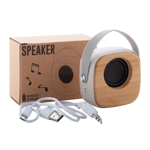 image du produit Enceinte Bluetooth en bambou et paille de blé