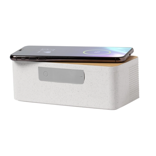 image du produit Enceinte Bluetooth en fibre de blé TRECAM chargeur induction