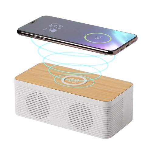 image du produit Enceinte Bluetooth en fibre de blé TRECAM chargeur induction