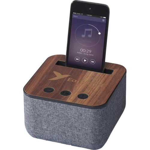 image du produit Enceinte Bluetooth en tissu et en bois