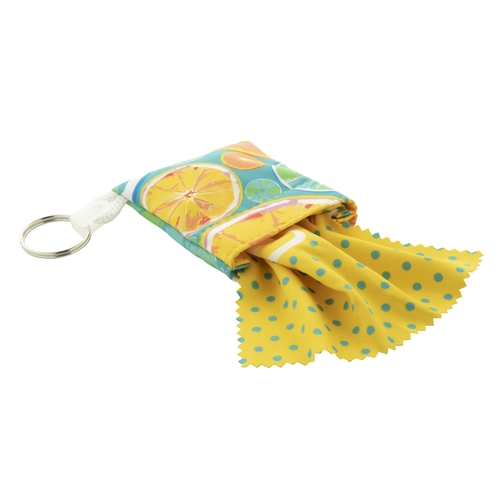 image du produit Essuie-lunettes en microfibre (180 g/m²) sur mesure - avec porte clés
