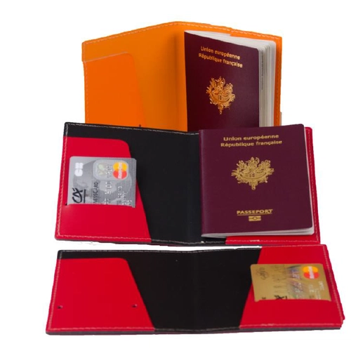 image du produit Etui passeport en cuir recyclé