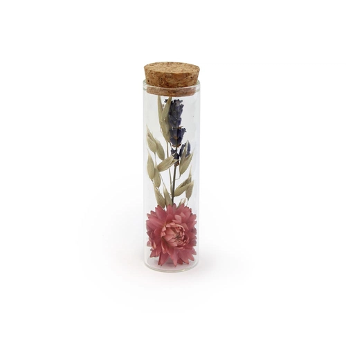 image du produit Fleurs séchées dans son tube en verre - assemblé en France