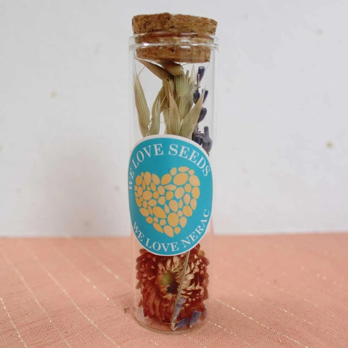 image du produit Fleurs séchées dans son tube en verre - assemblé en France