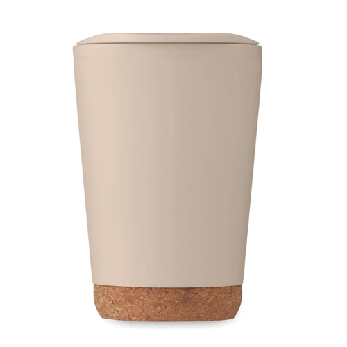 image du produit Gobelet à double paroi en PP avec base en liège 300 ml
