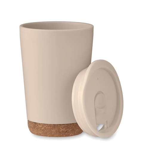 image du produit Gobelet à double paroi en PP avec base en liège 300 ml