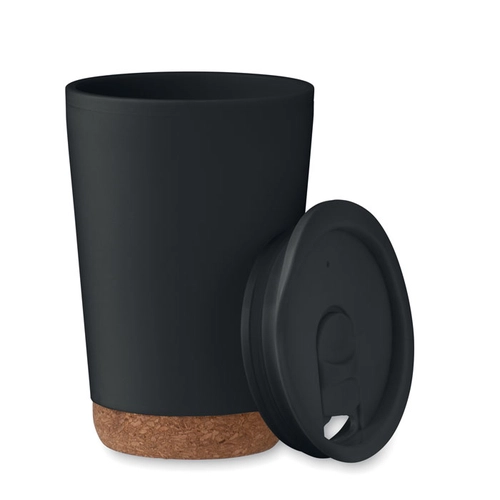 image du produit Gobelet à double paroi en PP avec base en liège 300 ml