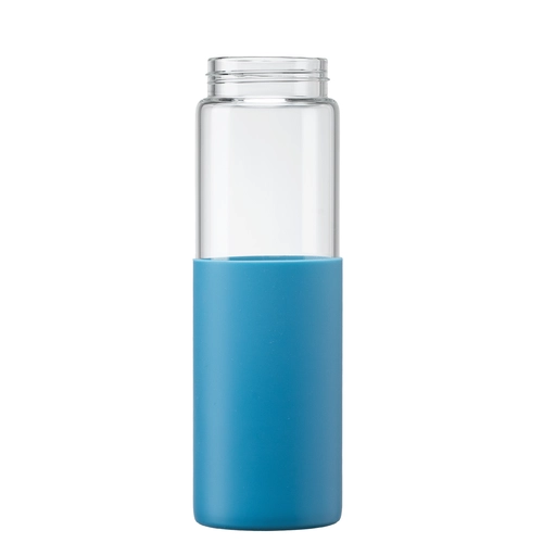 image du produit Gourde en verre avec manchon silicone et paille – 590 ml
