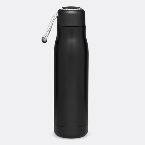 image du produit Gourde isotherme 500 ml en inox avec dragonne décorative