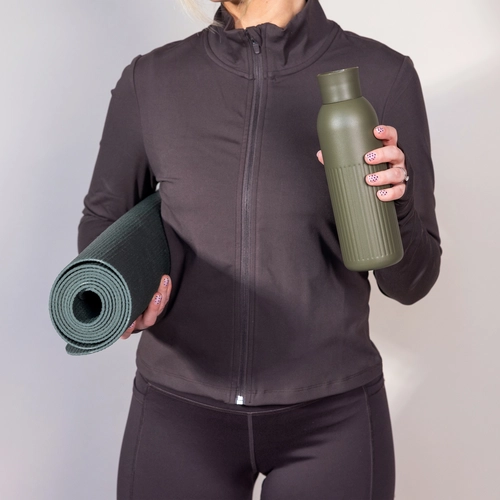 image du produit Gourde isotherme acier recyclé - 500 ml avec bouchon poussoir