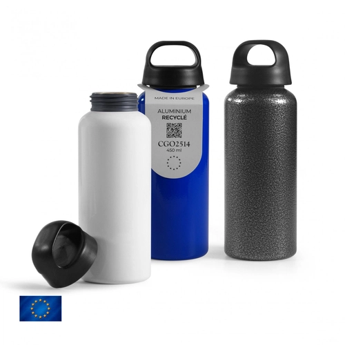 image du produit Gourde simple paroi en aluminium recyclé 450ml - fabrication européenne