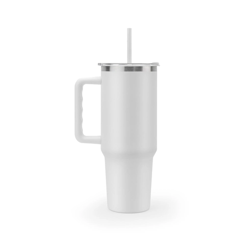 image du produit Grand gobelet de voyage en acier inoxydable (91% recyclé) avec double paroi isolée sous vide et finition mate 1300 mL