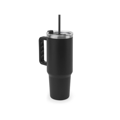 image du produit Grand gobelet de voyage en acier inoxydable (91% recyclé) avec double paroi isolée sous vide et finition mate 1300 mL