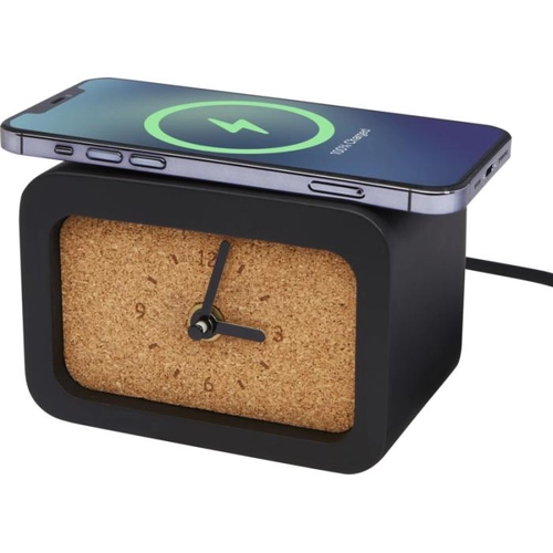 image du produit Horloge de bureau en calcaire avec chargeur sans fil 10W (induction)