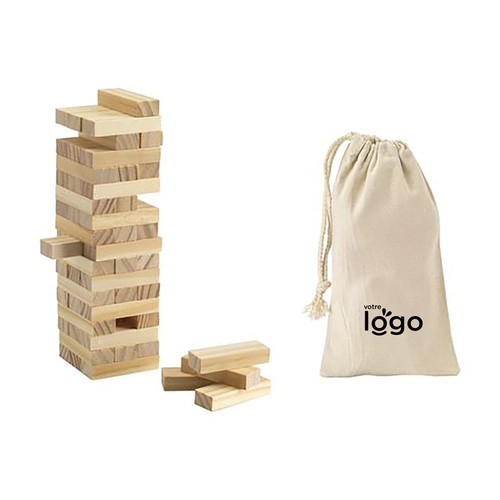 image du produit Jeu d'empilement en bois, éco-responsable et amusant