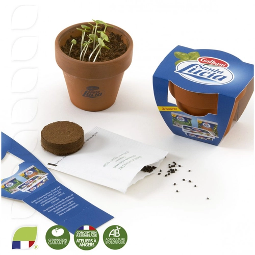 image du produit Kit de plantation en pot terre cuite avec graines