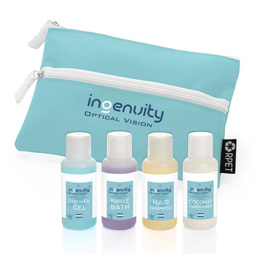 image du produit Kit de voyage personnalisé avec sa pochette personnalisable