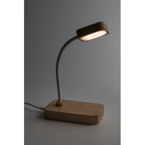image du produit Lampe de bureau multifonctionnelle en bambou avec 12 LED