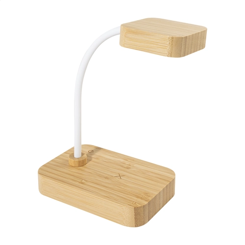 image du produit Lampe de bureau multifonctionnelle en bambou avec 12 LED