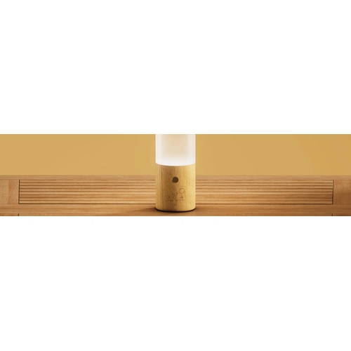 image du produit Lampe de table LED avec base en bois de hêtre - batterie 1200mAh