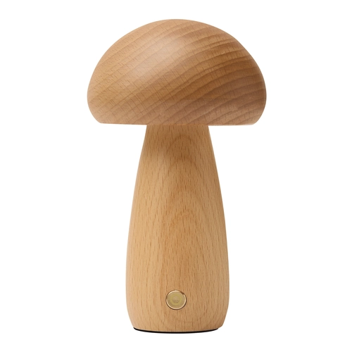 image du produit Lampe de table LED en bois forme champignon