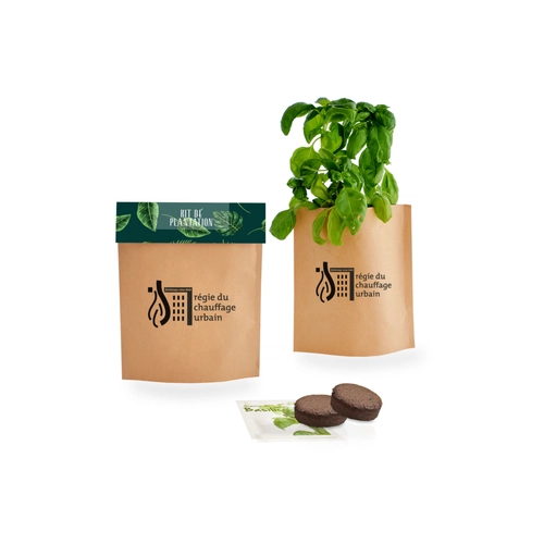 image du produit Le petit pot Kraft Pop-up avec graines et tourbes