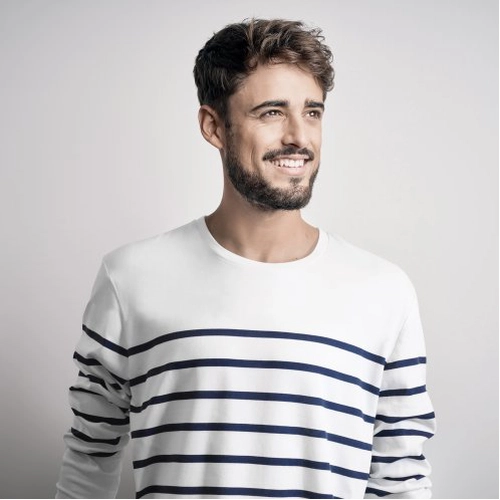 image du produit Marinière made in France avec puce tricolore - Pull 100% coton bio