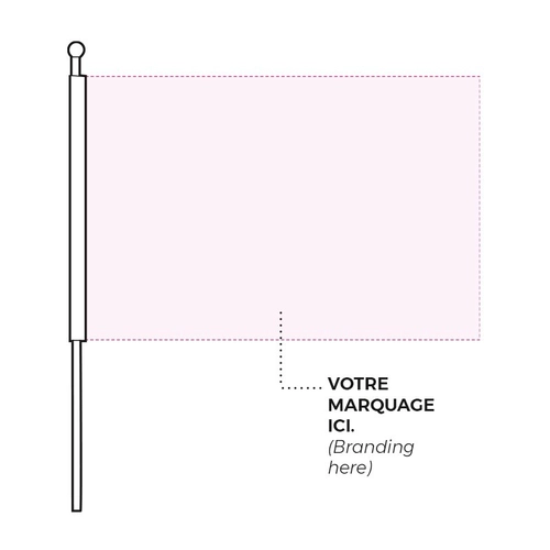 image du produit Mini drapeau de supporter en polyester 21x25 cm