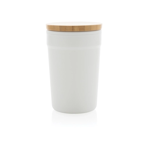 image du produit Mug 300 ml en PP recyclé certifié GRS - couvercle en bambou