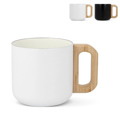 image du produit Mug 330ml en céramique et bambou - look design