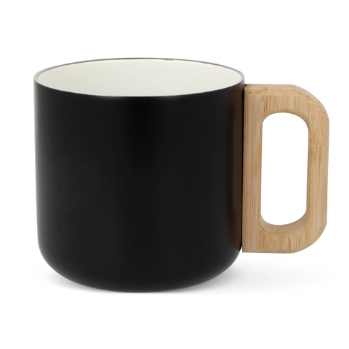 image du produit Mug 330ml en céramique et bambou - look design