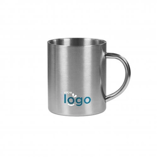 image du produit Mug 350ml - tasse argent en acier inoxydable