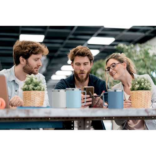 image du produit Mug à double paroi avec intérieur en acier inoxydable recyclé