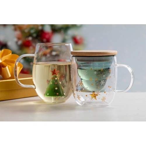 image du produit Mug de Noël 550 ml en verre borosilicate