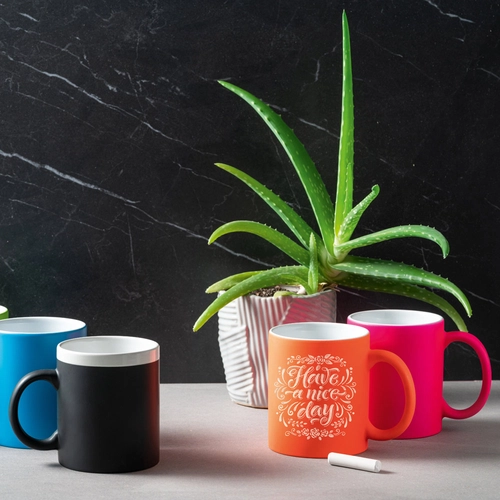 image du produit Mug en céramique 350 ml - Tasse CHALKIE avec craie