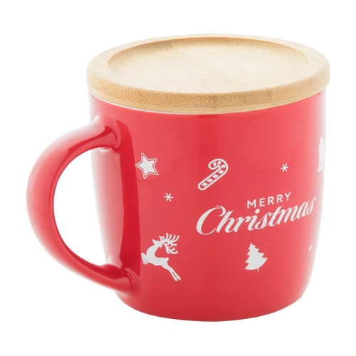 image du produit Mug en céramique Noël 370 ml - dessous de verre bambou