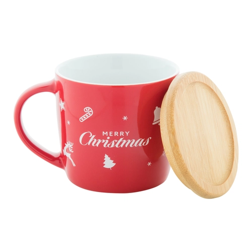 image du produit Mug en céramique Noël 370 ml - dessous de verre bambou