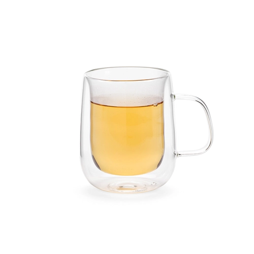 image du produit Mug en verre borosilicate 440 ml double paroi avec anse