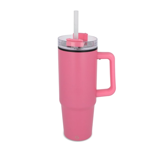 image du produit Mug isotherme avec poignée et paille 800ml