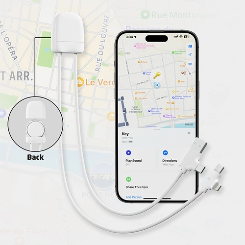 image du produit Multicâble ICE-TAG avec transfert de données - Apple & Android