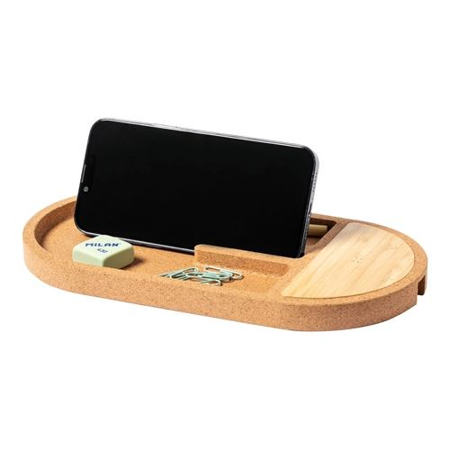 image du produit Organisateur de bureau avec chargeur sans fil smartphone 10W